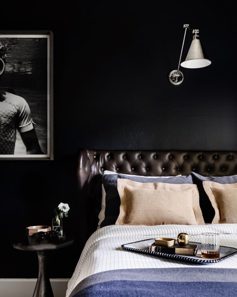 Black Leather Romantic Bedroom
