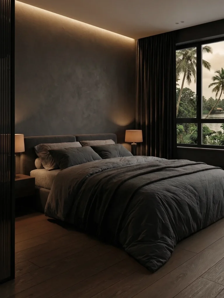 Modern Dark Resort Bedroom