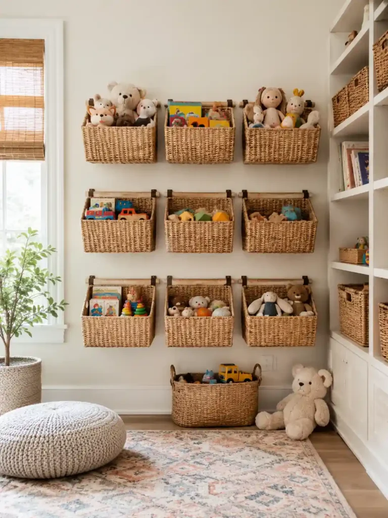 Toy Storage Basket Wall