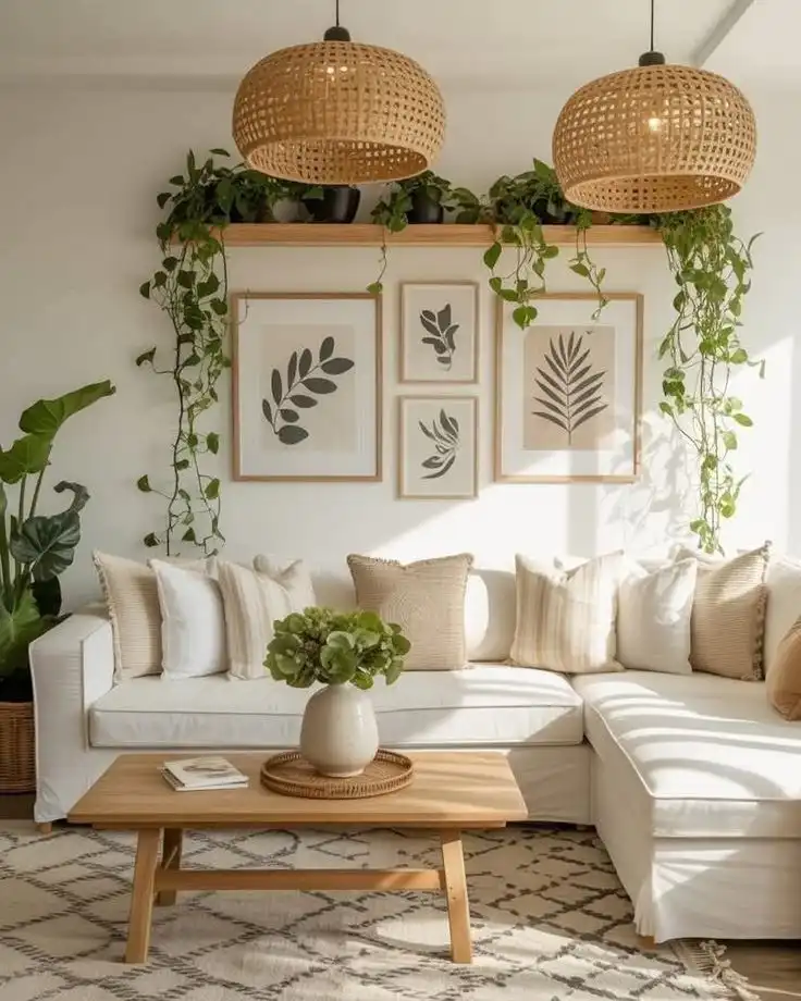 Add Character With a Cane-Inspired Sofa and Natural Materials