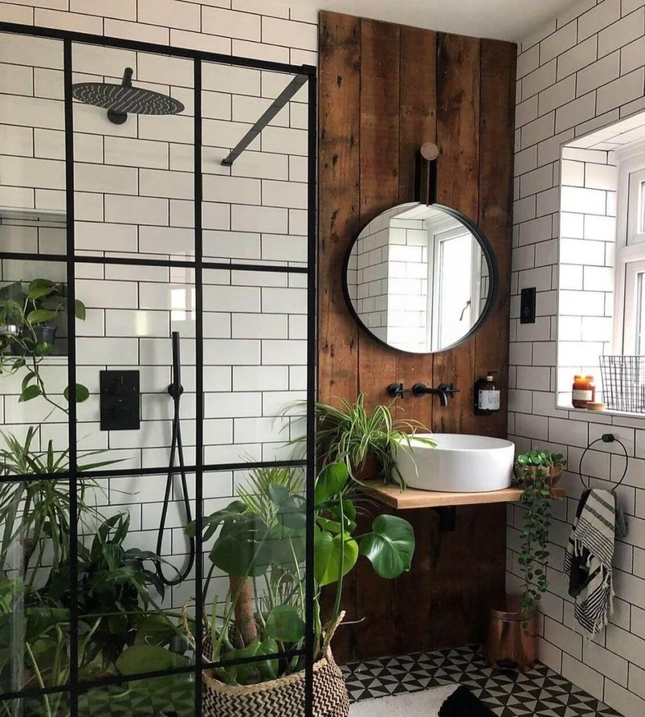 Earthy Mosaic Shower