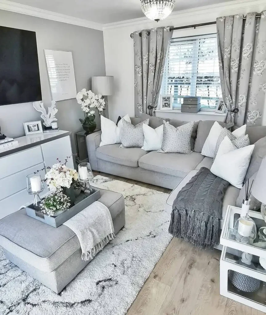 Go Monochrome With a Gray Sofa