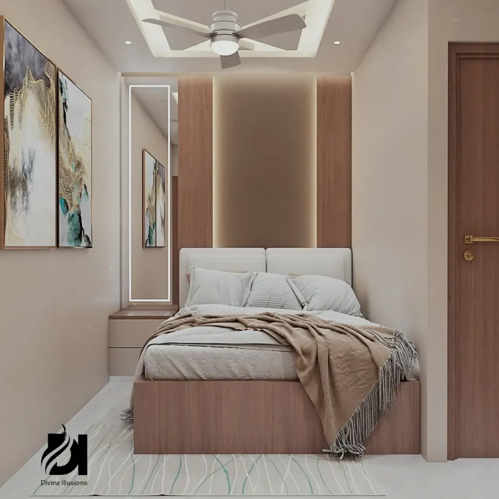 Keep a Narrow Bedroom Simple