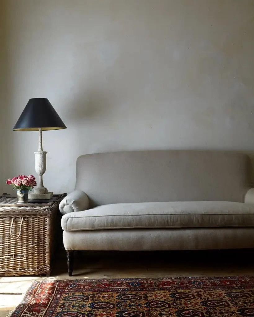Raw Linen English Roll-Arm Sofa