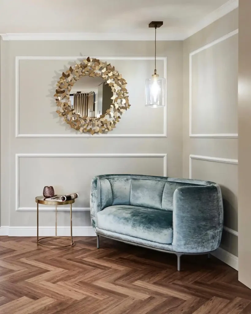 Soft Teal Velvet Loveseat