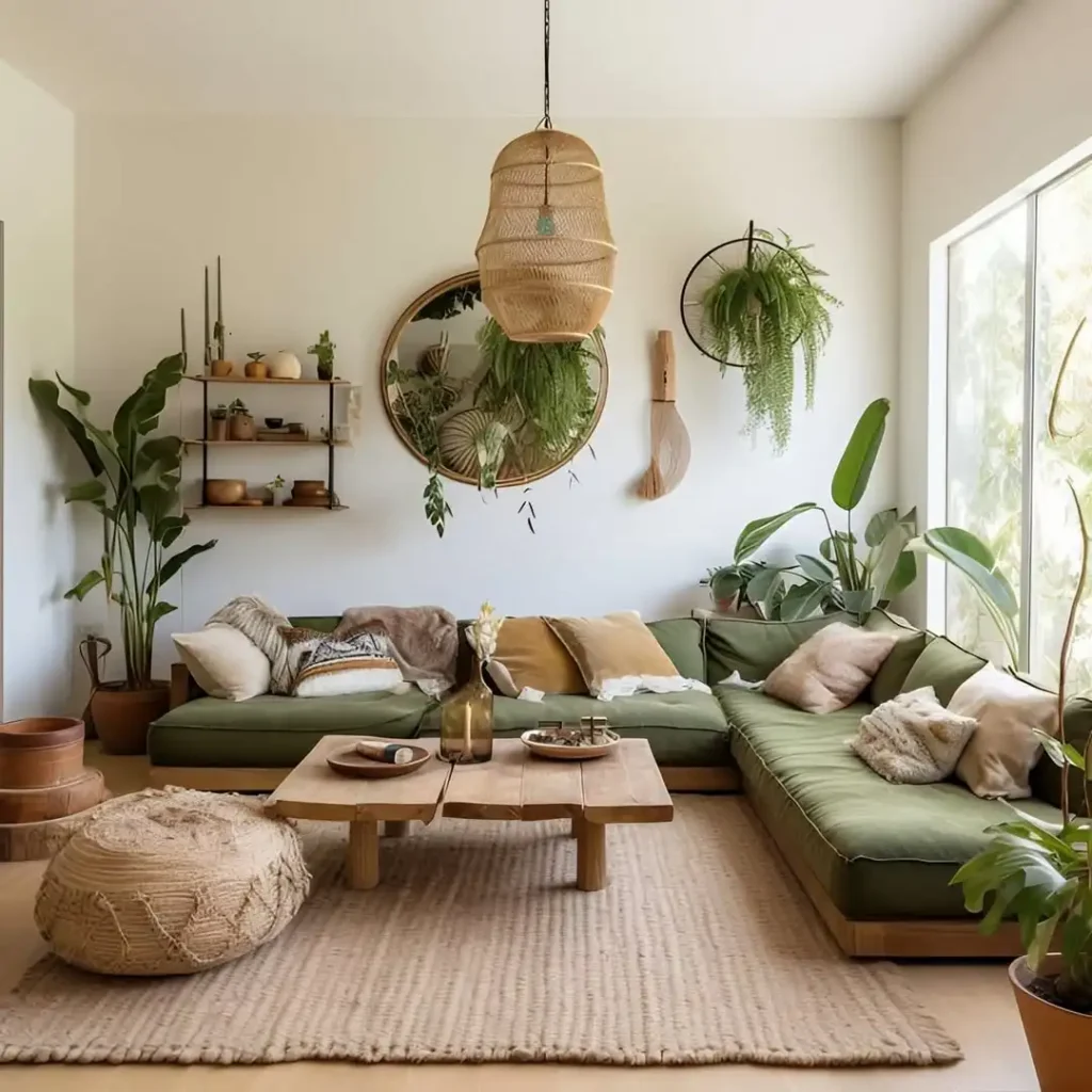 Try a Deep Green Sectional for a More Relaxed Look