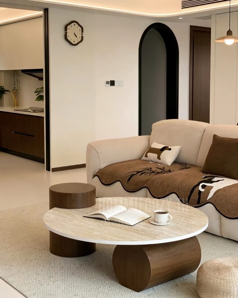 Black Ribbed Coffee Table