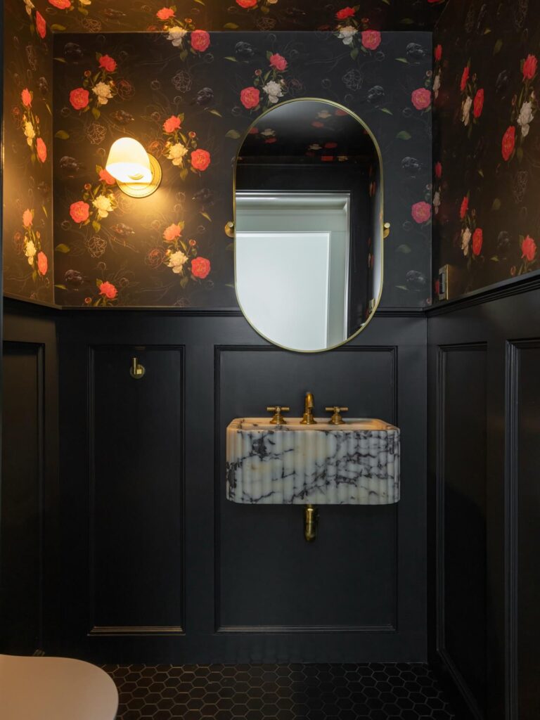 Black Rose Powder Room