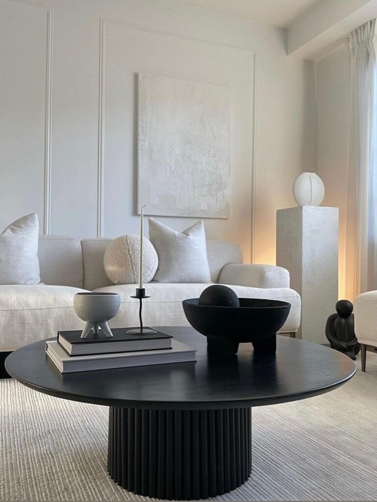Compact Black Coffee Table With Storage